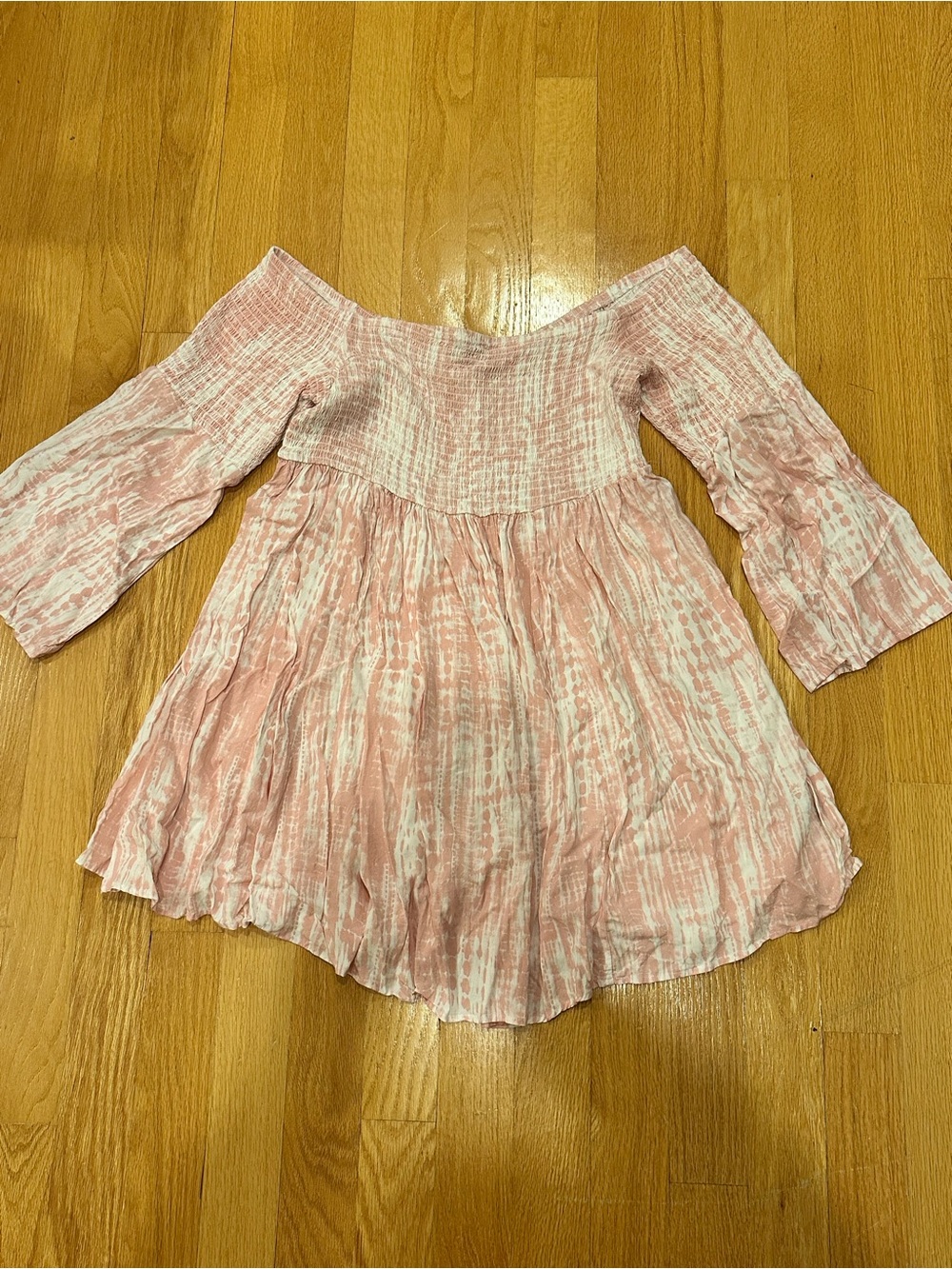Torrid Pink Off Shoulder Bell Sleeve Mini Dress Size 3